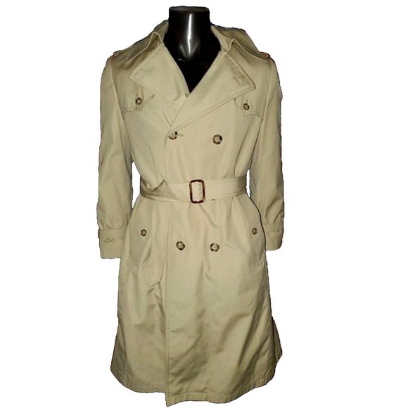 Vintage 50s-60s British Tan Trench Coat 40R